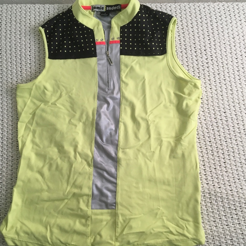 JAMIE SADOCK WOMAN'S ACTIVEWEAR TANK SIZE MEDIUM LIME GREEN